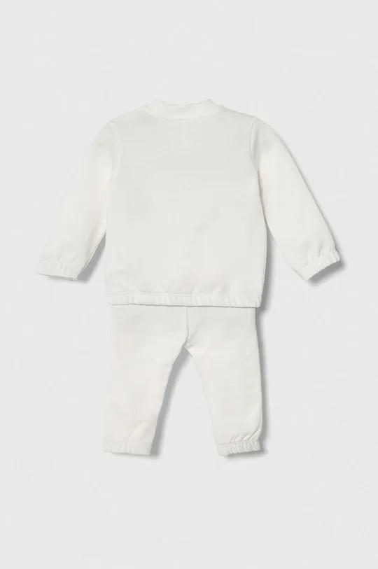 Detská bavlnená tepláková súprava United Colors of Benetton biela