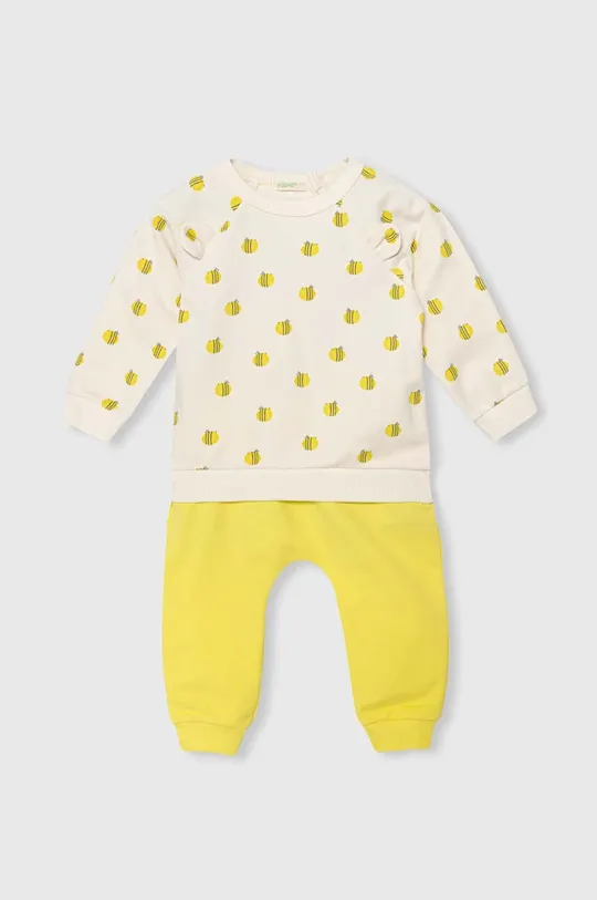 żółty United Colors of Benetton dres niemowlęcy Dziecięcy