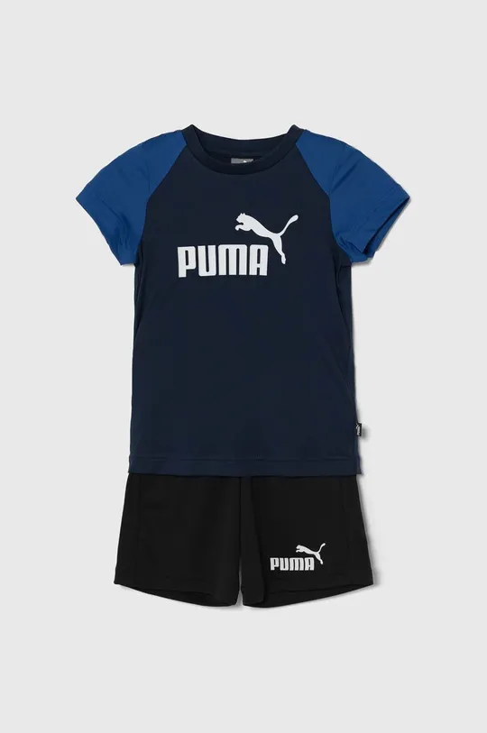 tmavomodrá Detská súprava Puma Short Polyester Set B Detský