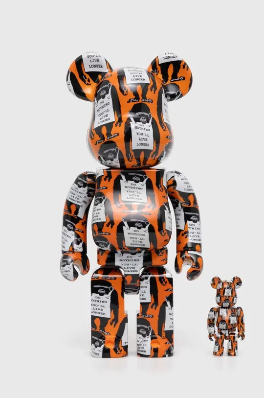 oranžová Dekorativní figurka Medicom Toy Be@rbrick Monkey Sign Orange 100% & 400% 2-pack Unisex