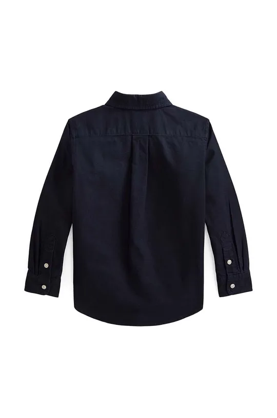 Παιδικό βαμβακερό πουκάμισο Polo Ralph Lauren μαύρο