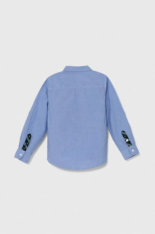 Detská bavlnená košeľa Guess modrá