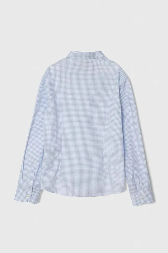 Παιδικό βαμβακερό πουκάμισο Emporio Armani μπλε