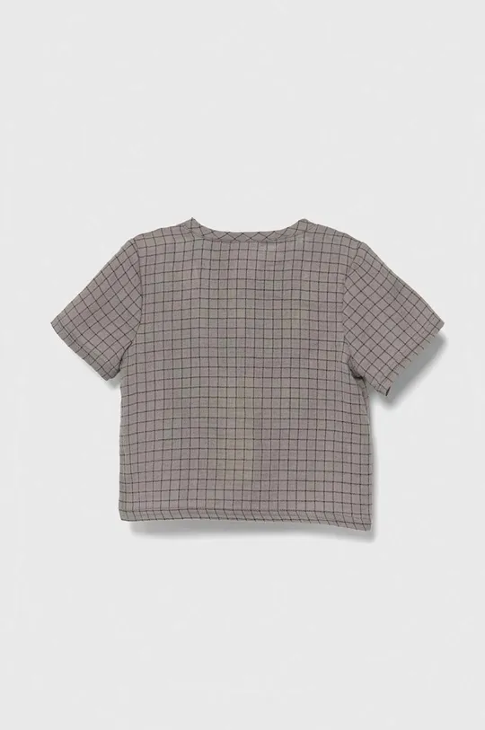Хлопковая рубашка для младенцев Jamiks серый