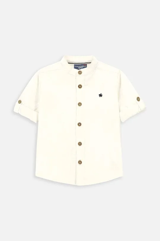 λευκό Βρεφικό πουκάμισο από λινό μείγμα Coccodrillo Για αγόρια