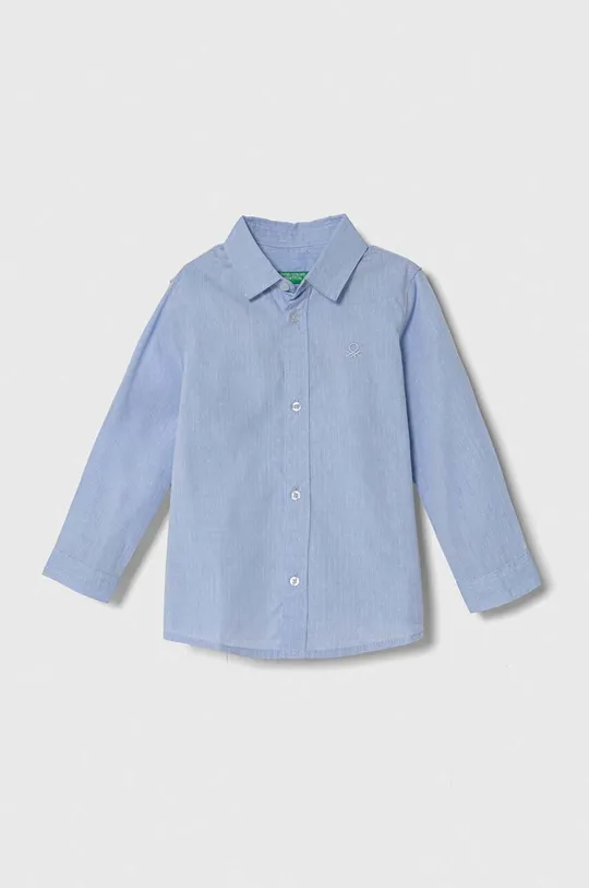 niebieski United Colors of Benetton koszula bawełniana dziecięca Chłopięcy