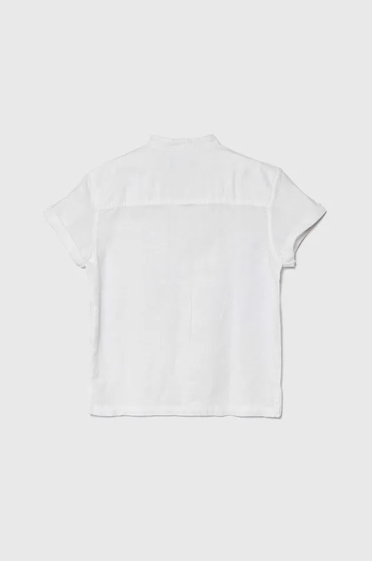 Dječja lanena košulja United Colors of Benetton bijela