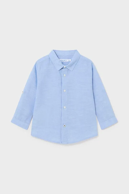 блакитний Дитяча сорочка з домішкою льону Mayoral Для хлопчиків