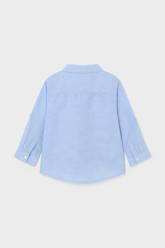 Детская рубашка с примесью льна Mayoral голубой