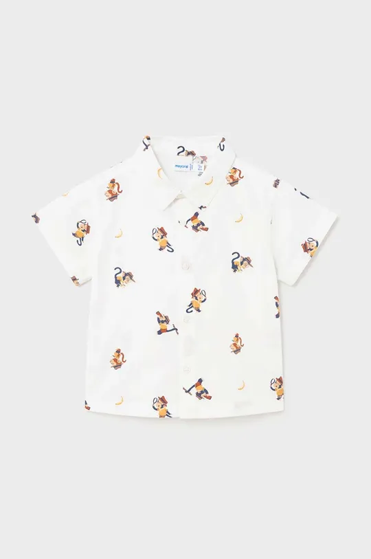 Хлопковая рубашка для младенцев Mayoral бежевый