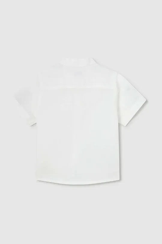 Детская рубашка с примесью льна Mayoral белый