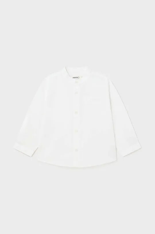 λευκό Βρεφικό πουκάμισο από λινό μείγμα Mayoral Για αγόρια