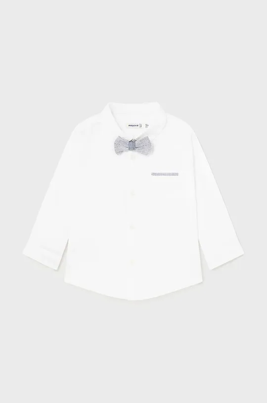 λευκό Βρεφικό πουκάμισο από λινό μείγμα Mayoral Για αγόρια