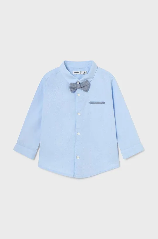 блакитний Дитяча сорочка з домішкою льону Mayoral Для хлопчиків