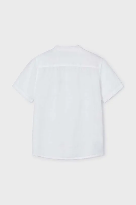 Παιδικό πουκάμισο από λινό μείγμα Mayoral λευκό