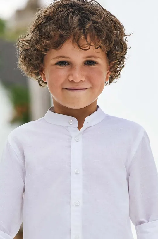 Детская рубашка с примесью льна Mayoral Для мальчиков