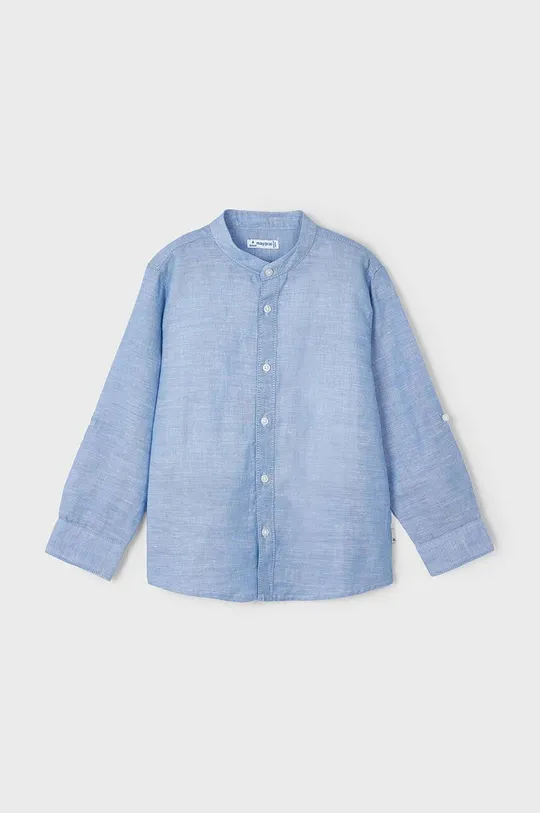 блакитний Дитяча сорочка з домішкою льну Mayoral Для хлопчиків