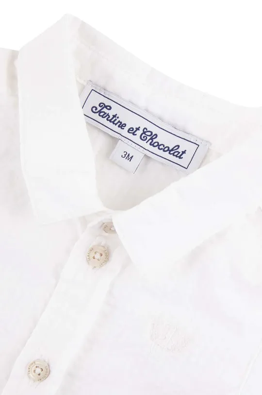белый Хлопковая рубашка для младенцев Tartine et Chocolat