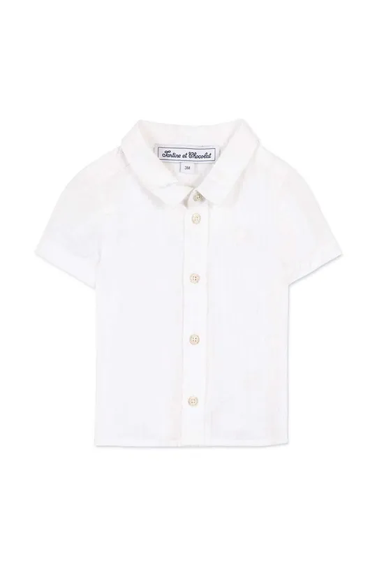 Παιδικό βαμβακερό πουκάμισο Tartine et Chocolat λευκό