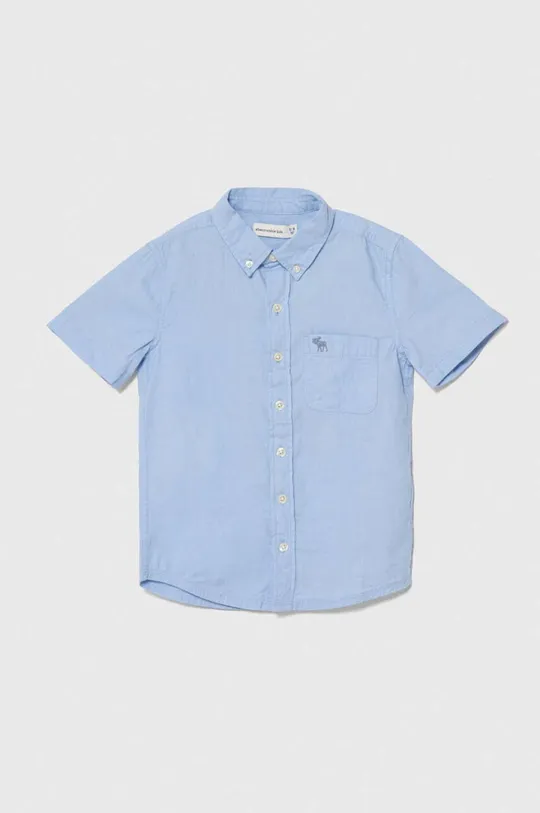 plava Dječja pamučna košulja Abercrombie & Fitch Za dječake