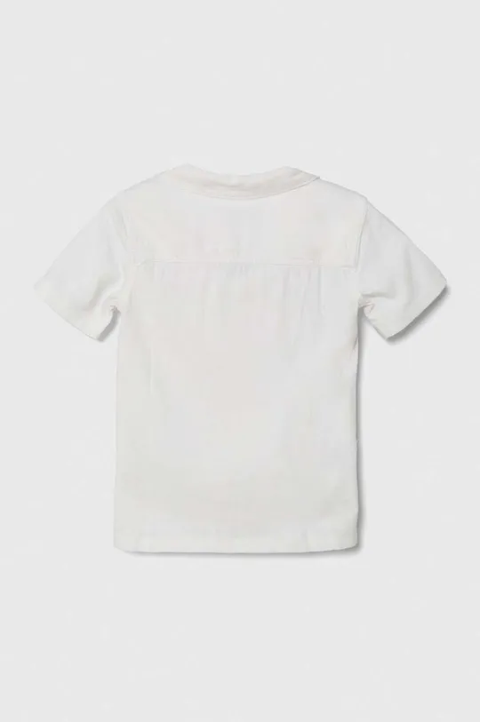 Detská ľanová košeľa Abercrombie & Fitch biela