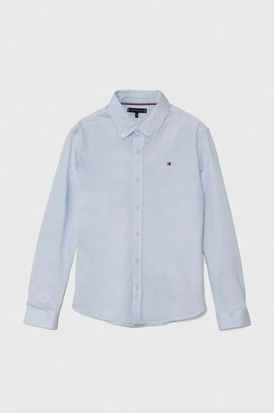 μπλε Παιδικό βαμβακερό πουκάμισο Tommy Hilfiger Για αγόρια