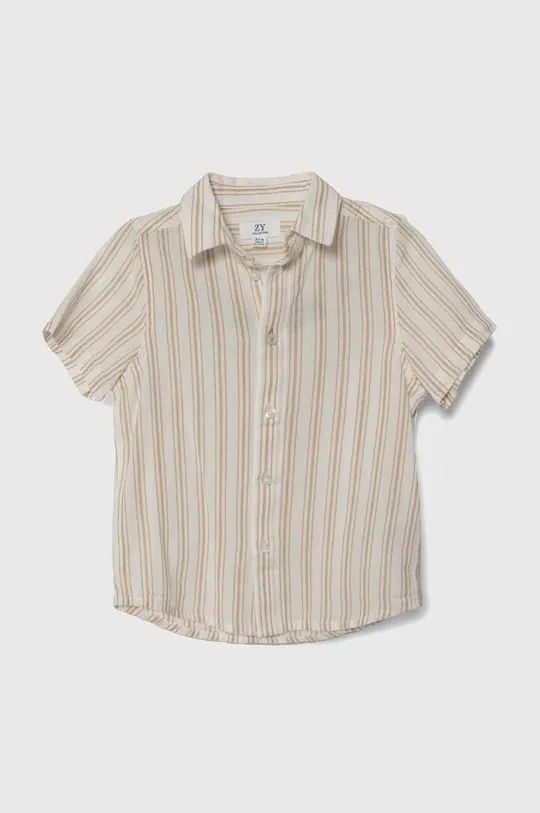 бежевый Детская хлопковая рубашка zippy Для мальчиков