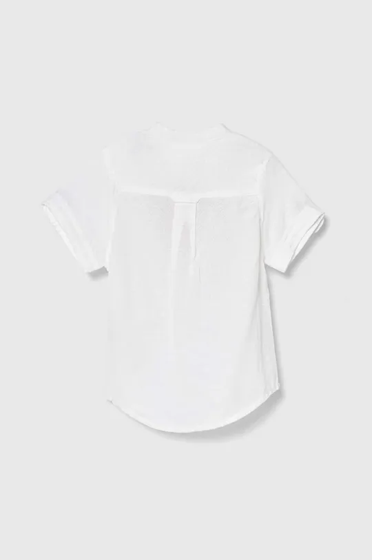 Дитяча сорочка з домішкою льну zippy білий