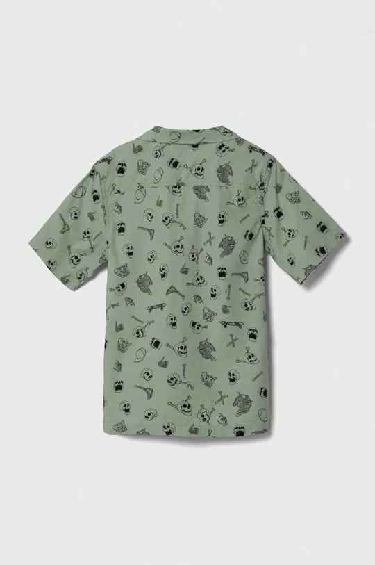 Detská bavlnená košeľa Vans zelená