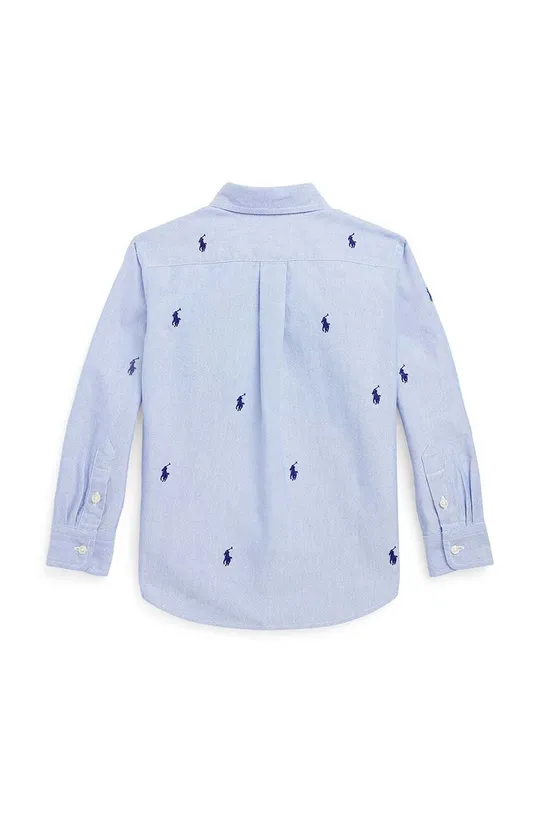 Мальчик Детская хлопковая рубашка Polo Ralph Lauren 322878876001 голубой