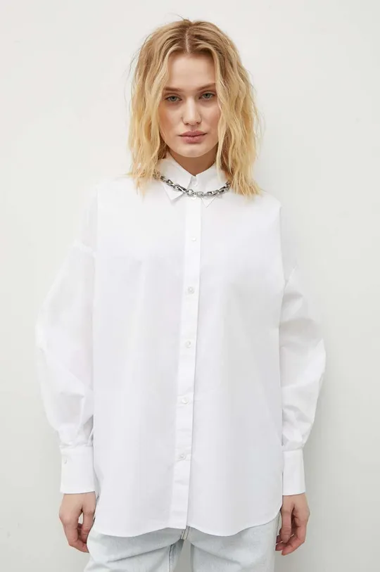 bela Bombažna srajca Drykorn Ženski