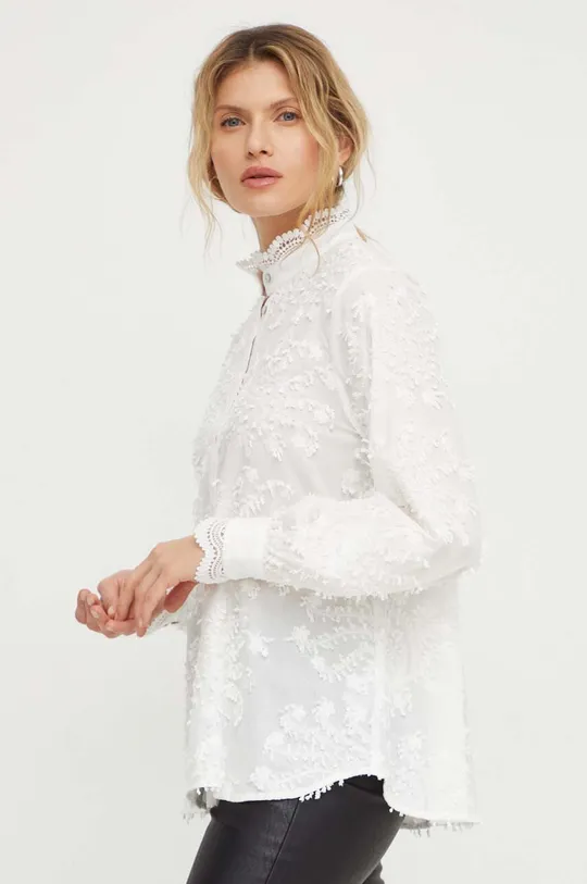λευκό Βαμβακερό πουκάμισο Bruuns Bazaar Γυναικεία