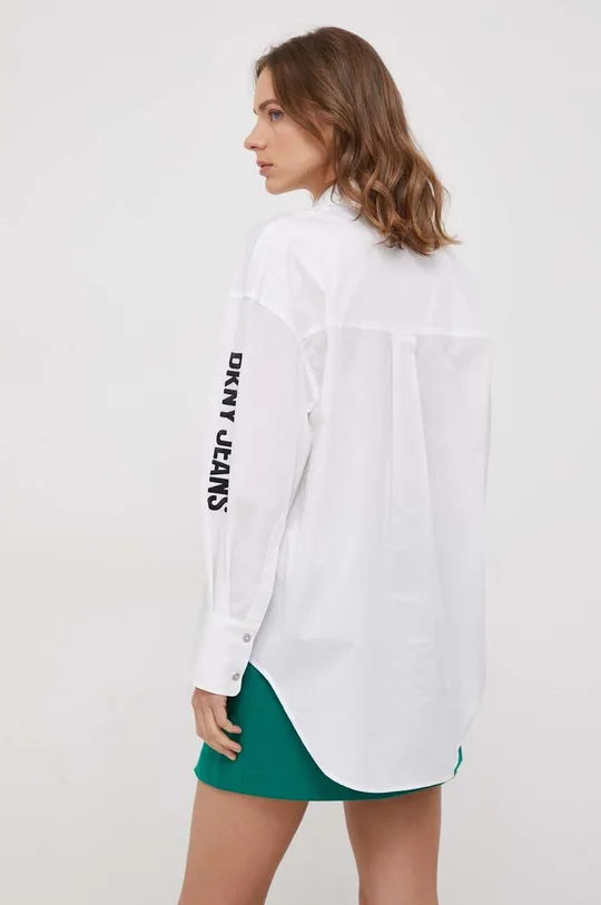 λευκό Βαμβακερό πουκάμισο DKNY