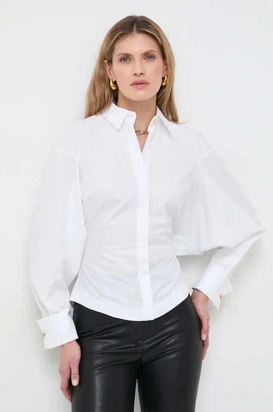 белый Хлопковая рубашка Elisabetta Franchi Женский