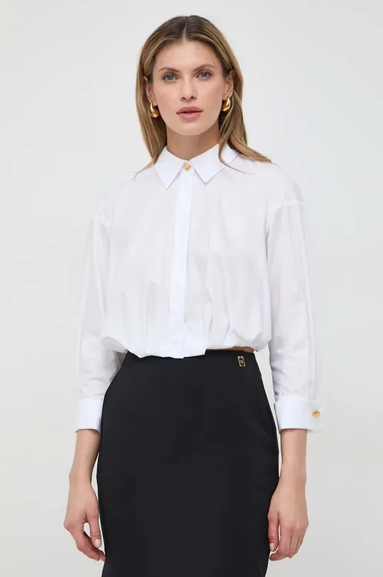 λευκό Βαμβακερό πουκάμισο Elisabetta Franchi Γυναικεία