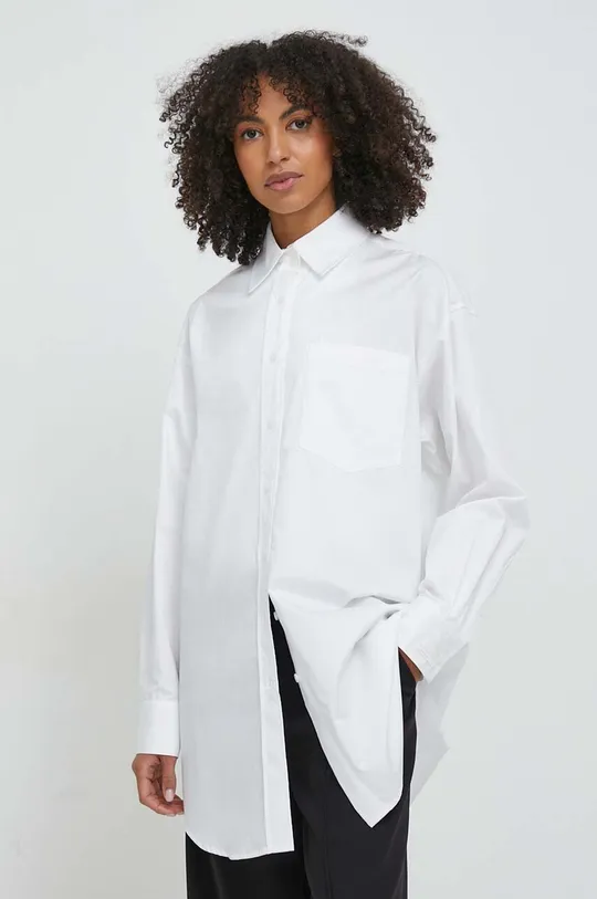 bianco Calvin Klein camicia in cotone Donna