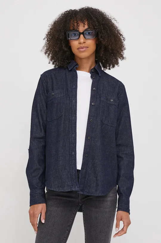 granatowy Lauren Ralph Lauren koszula jeansowa Damski