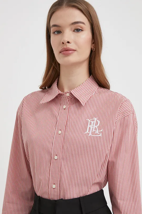 różowy Lauren Ralph Lauren koszula bawełniana