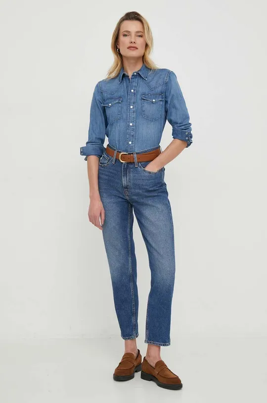 Jeans srajca Polo Ralph Lauren modra
