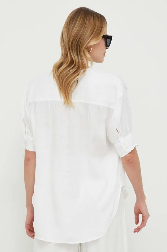 Λευκή μπλούζα Polo Ralph Lauren 100% Λινάρι