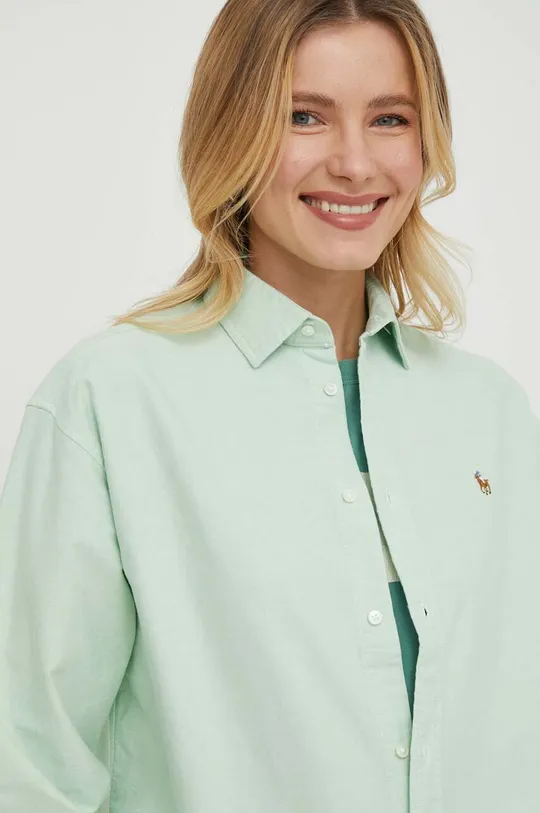 зелёный Хлопковая рубашка Polo Ralph Lauren