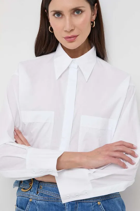 biela Bavlnená košeľa Pinko Dámsky