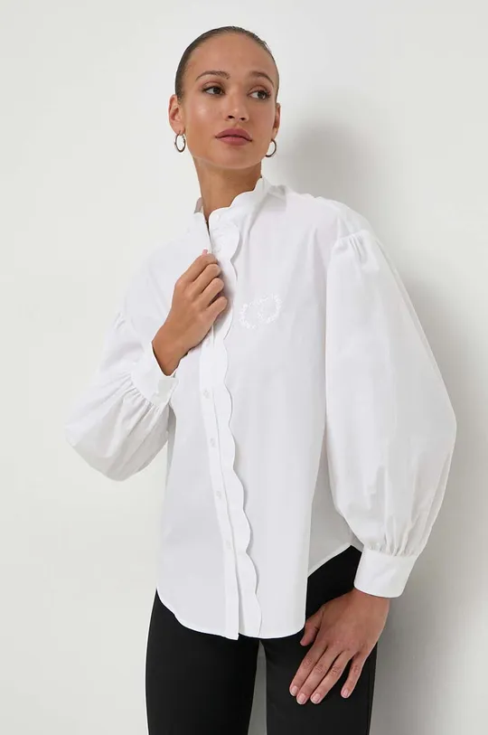 biały Twinset koszula bawełniana Damski