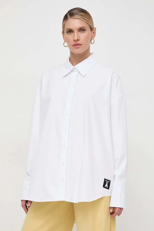 Βαμβακερό πουκάμισο Patrizia Pepe λευκό