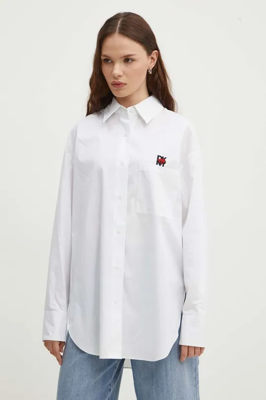 λευκό Βαμβακερό πουκάμισο DKNY HEART OF NY