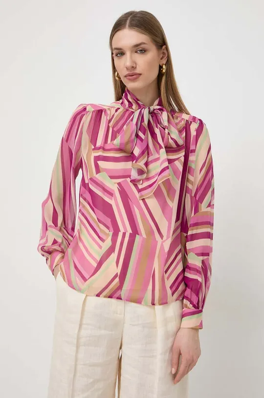 vijolična Svilena bluza Luisa Spagnoli Ženski