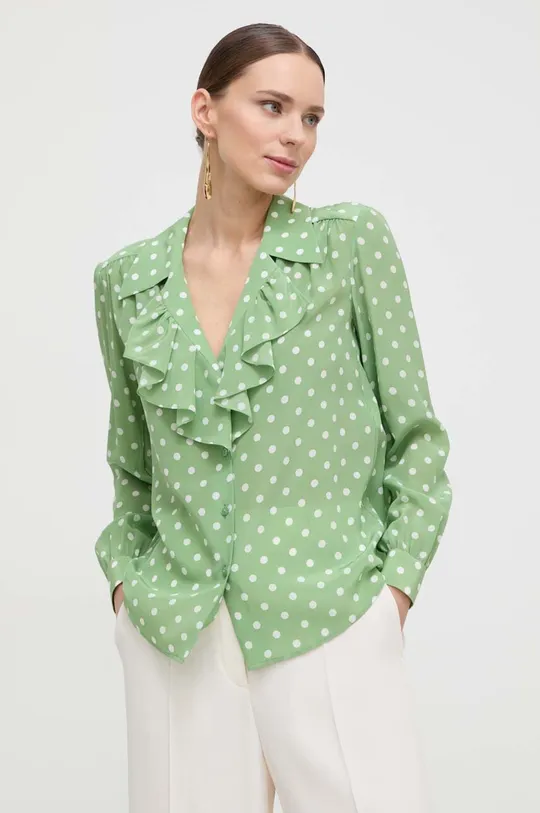 zöld Luisa Spagnoli selyem ing Női