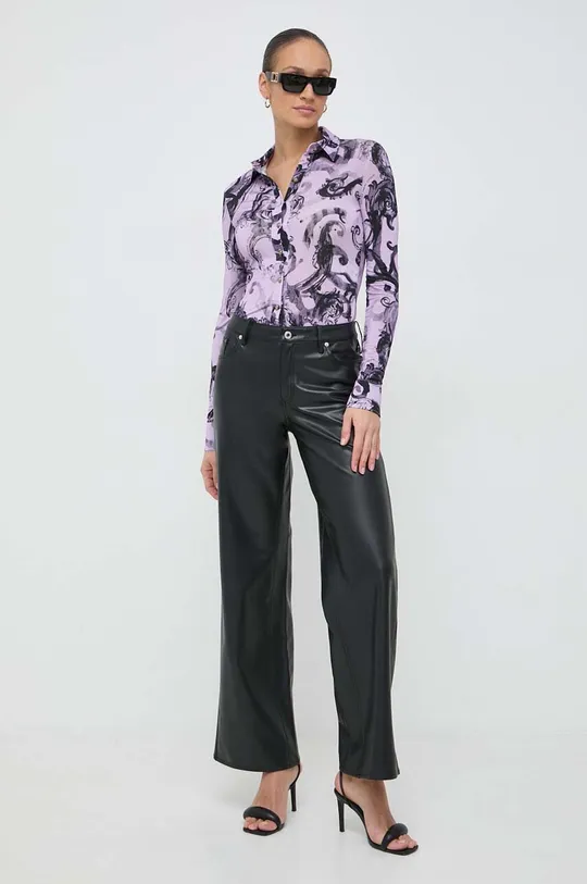 Рубашка Versace Jeans Couture фиолетовой
