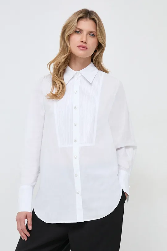 biały Custommade koszula bawełniana