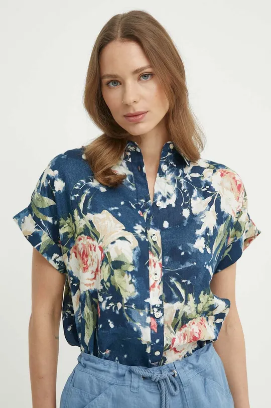 blu Lauren Ralph Lauren camicia di lino Donna